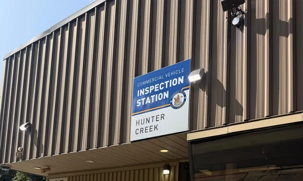 Commercial Vehicle Inspection Station building at Hunter Creek